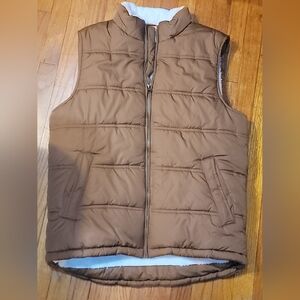 American Threads Brown Puffer Vest